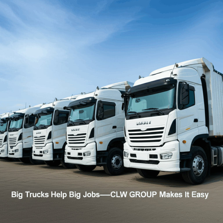 Les gros camions aident les gros travaux : CLW GROUP facilite la tâche